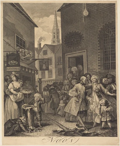 Noon by William Hogarth, print, 1738