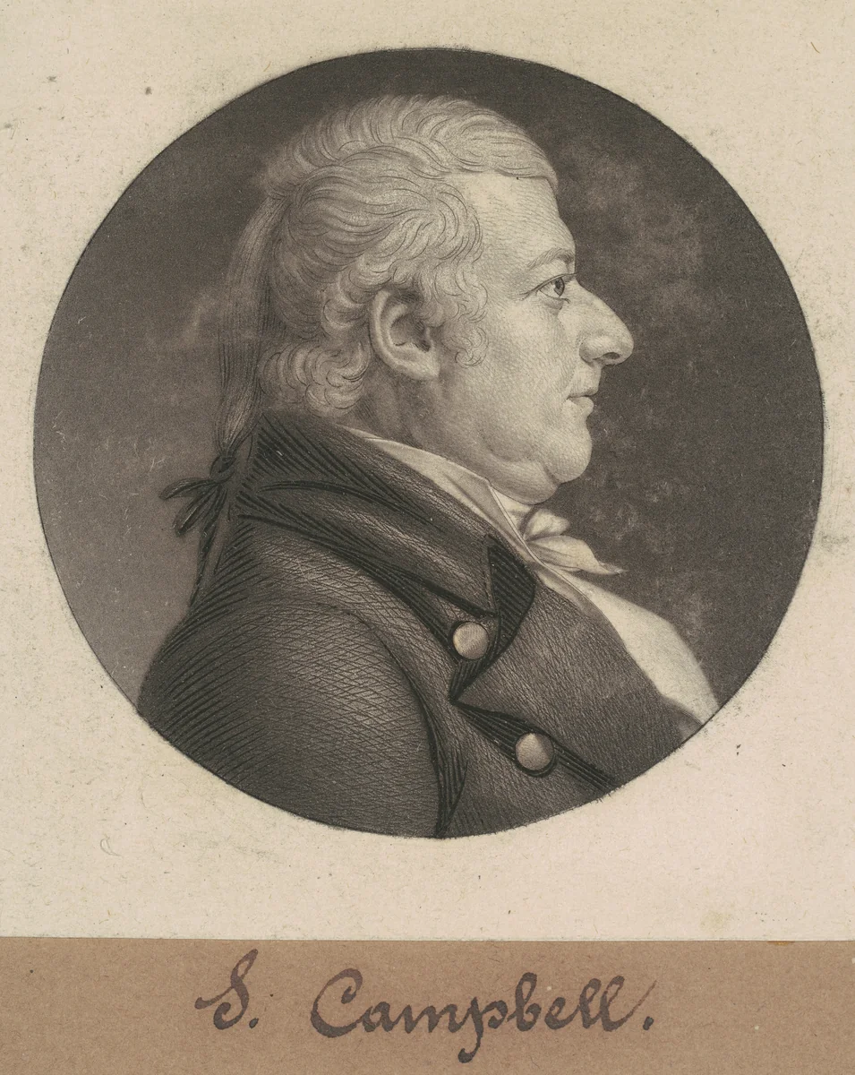 John Campbell by Charles B. J. Févret de Saint-Mémin, print, 1806