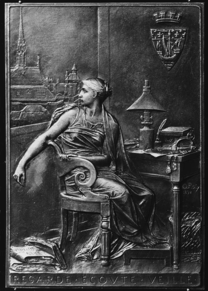 In Honor of Henry Lozé, Prefect of Police of Paris by Louis-Oscar Roty, metalwork, 1892