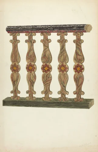 Choir Rail by Albert Pratt, index of american design, 1935-1942