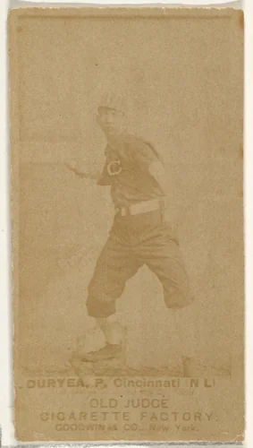 James Newton "Jesse" Duryea, Pitcher, Cincinnati, from the Old Judge series (N172) for Old Judge Cigarettes by Goodwin & Company, photograph, 1888-1889