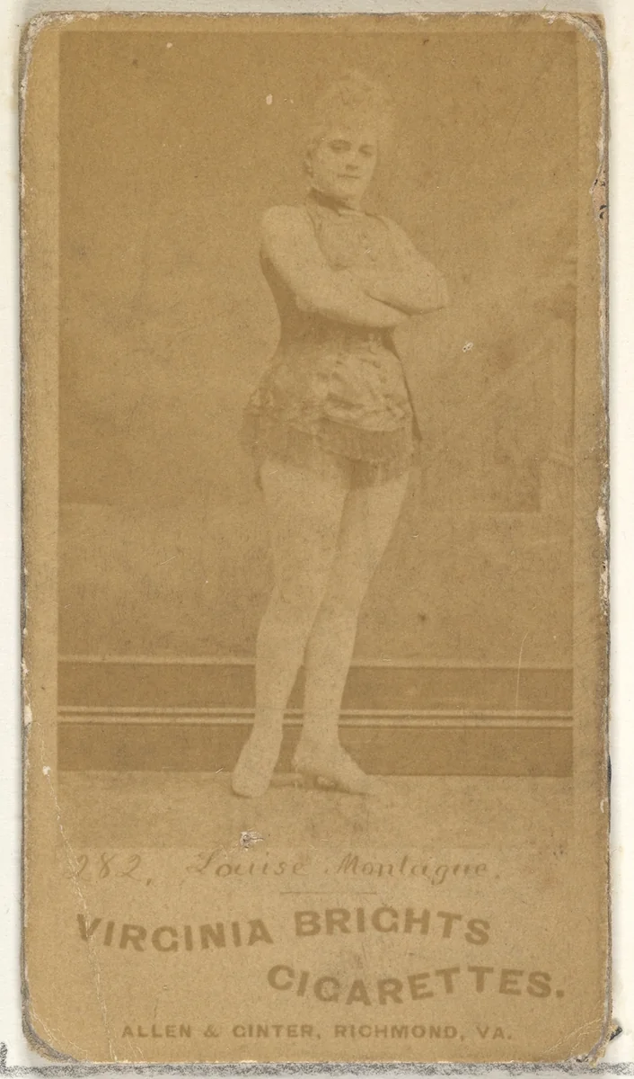 Card 282, Louise Montague, from the Actors and Actresses series (N45, Type 1) for Virginia Brights Cigarettes by Allen & Ginter, photograph, 1885-1891