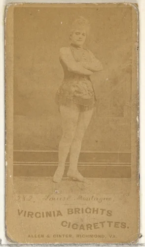 Card 282, Louise Montague, from the Actors and Actresses series (N45, Type 1) for Virginia Brights Cigarettes by Allen & Ginter, photograph, 1885-1891