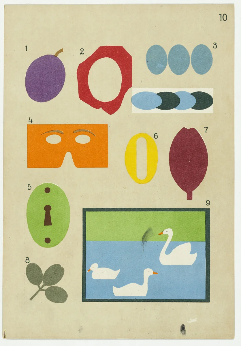 Gift 13: Paper Cutting (Kindergarten material based on the educational theories of Friedrich Froebel) by Hans Kappler, design, 1920