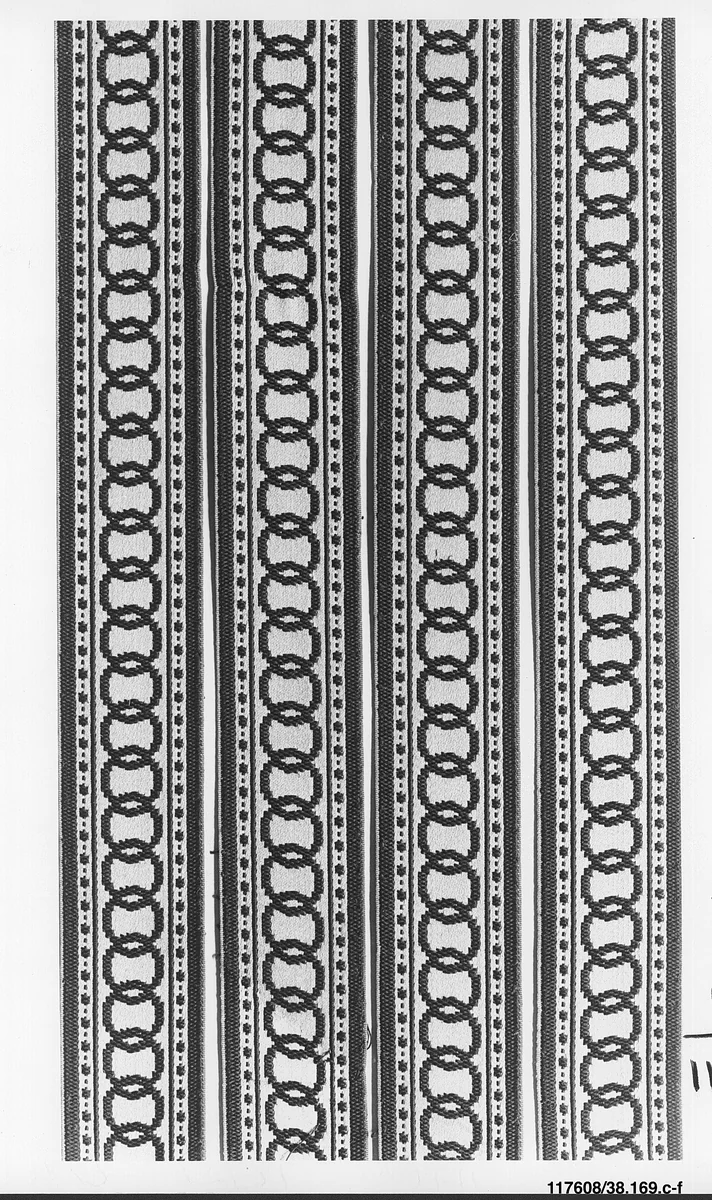 Part of a chair cover by Jean Démosthène Dugourc, textile, 1792-1802