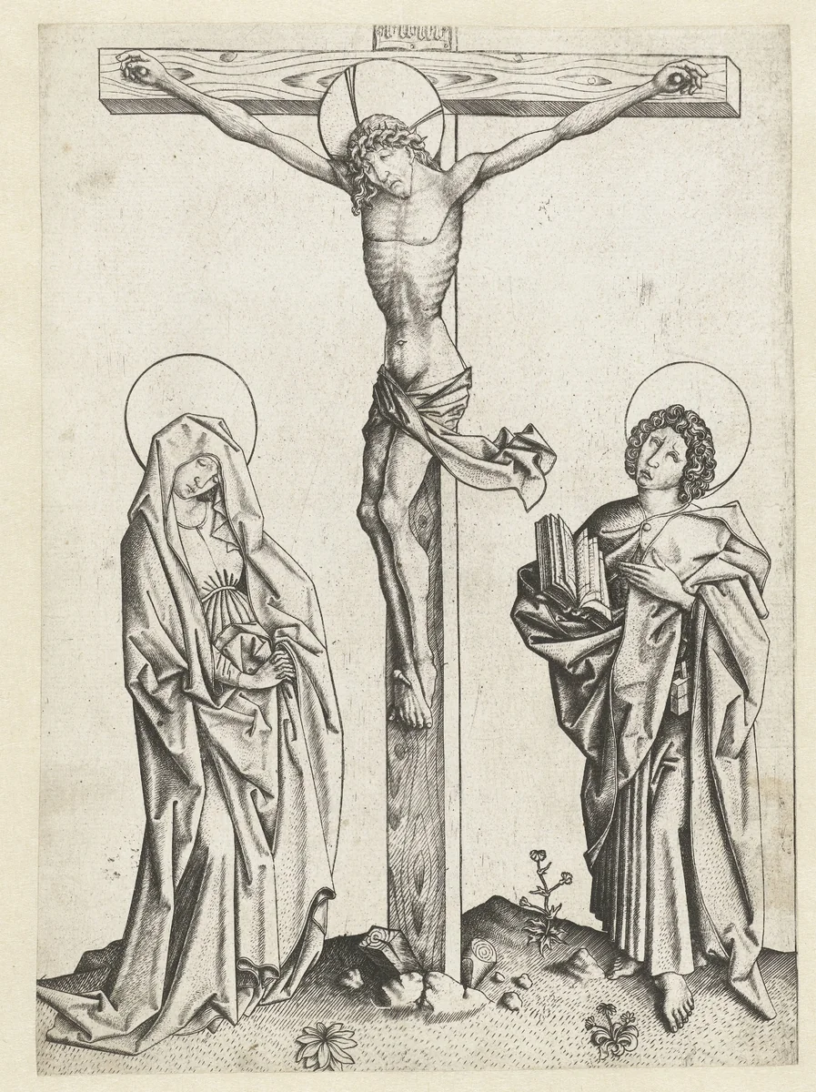 Christus aan het kruis by Meester E.S., print, 1440-1468