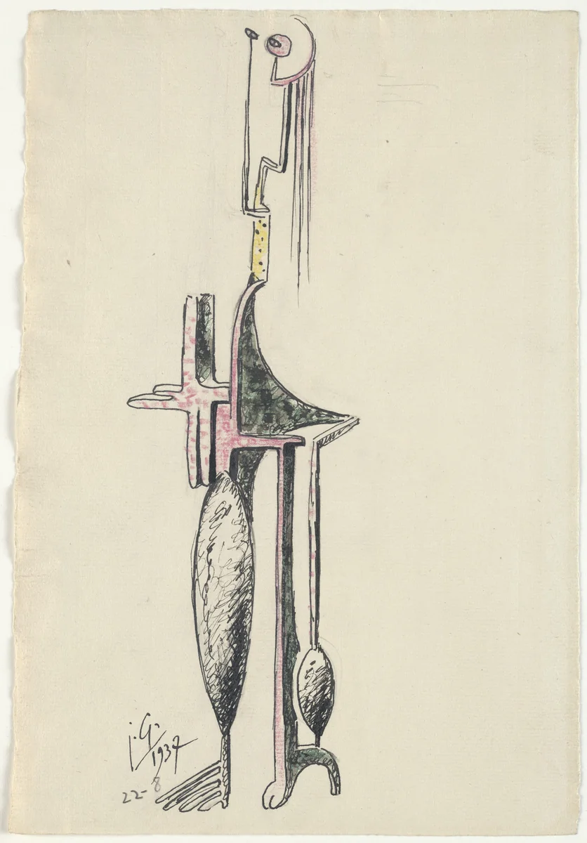 Study for Sculpture by Julio González, drawing, 1937