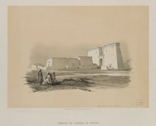 Egypt and Nubia, Volume I: Dakke, in Nubia by Louis Haghe, print, 1846