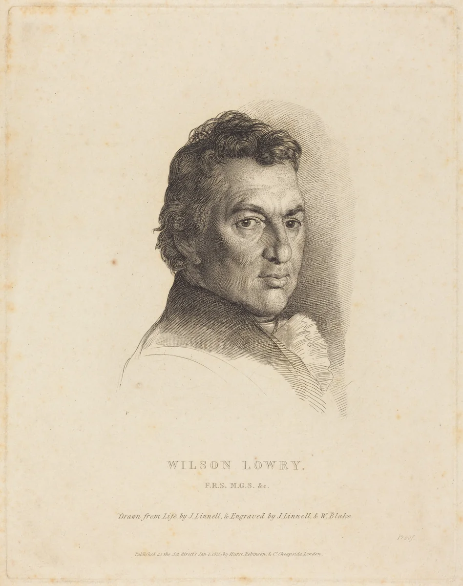 Wilson Lowry by William Blake; John Linnell, print, 1825