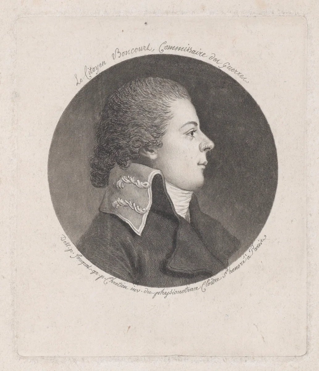 Portrait of Citoyen Boncourt by Gilles Louis Chrétien, print, 1781-1811