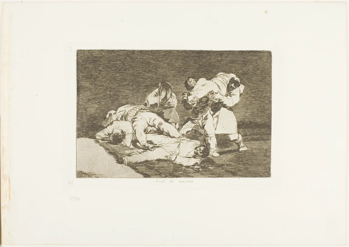 It will be the same, plate 21 from The Disasters of War by Francisco José de Goya, print, 1810-1812