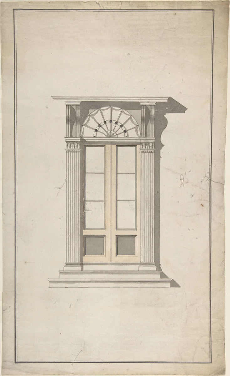 Design for Doorway Exterior by anonymous, drawing, 1700-1799