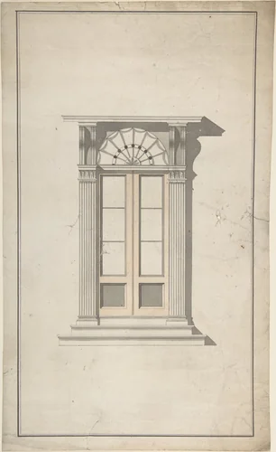 Design for Doorway Exterior by anonymous, drawing, 1700-1799