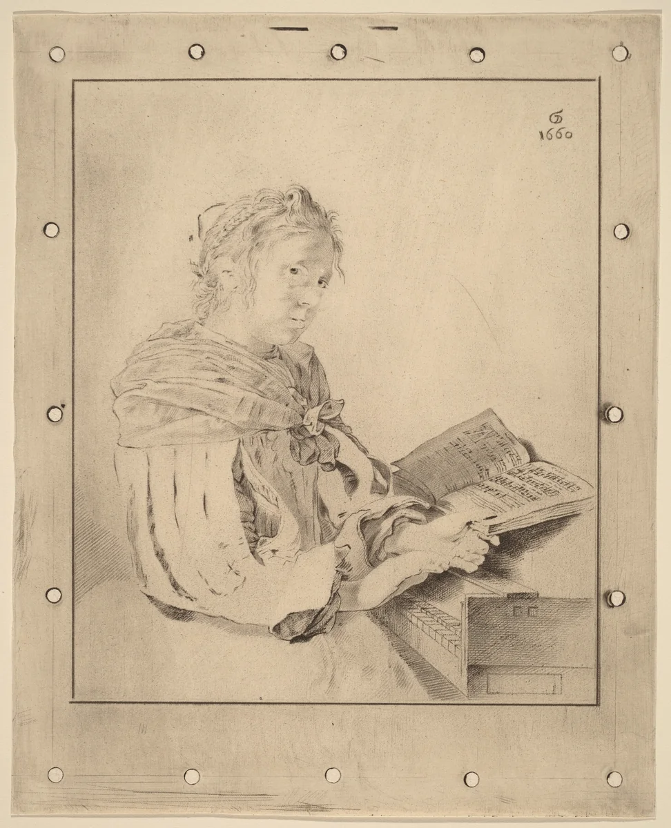 Young Girl at the Keyboard by Cornelis Ploos van Amstel
Johannes Kornlein
Jan de Bray
Gerrit Dou, print, 1767