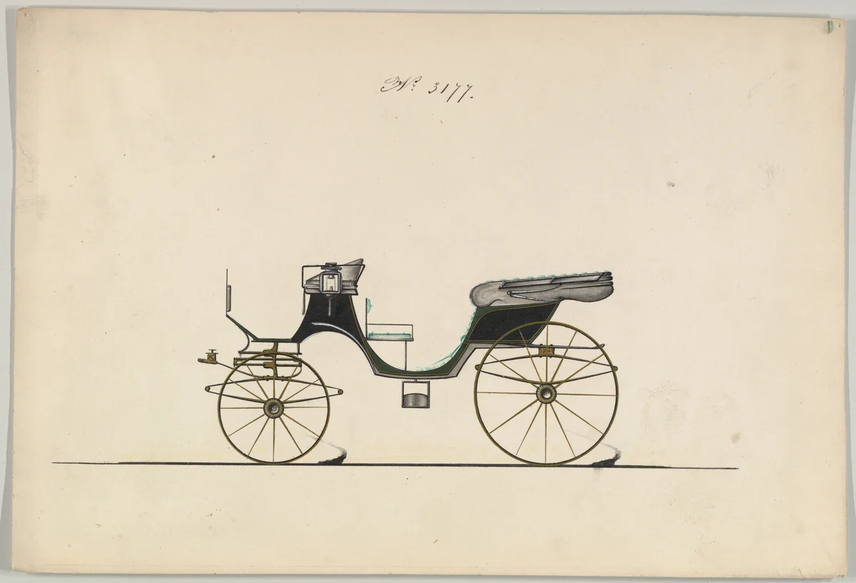 Cabriolet #3177 by Brewster & Co., drawing, 1875