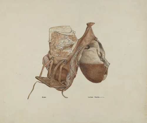 Woman's Side Saddle by Lyman Young, index of american design, 1936