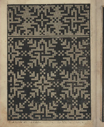 Libbretto nouellamete composto per maestro Domenico da Sera...lauorare di ogni sorte di punti, page 19 (verso) by Domenico da Sera, book, 1532