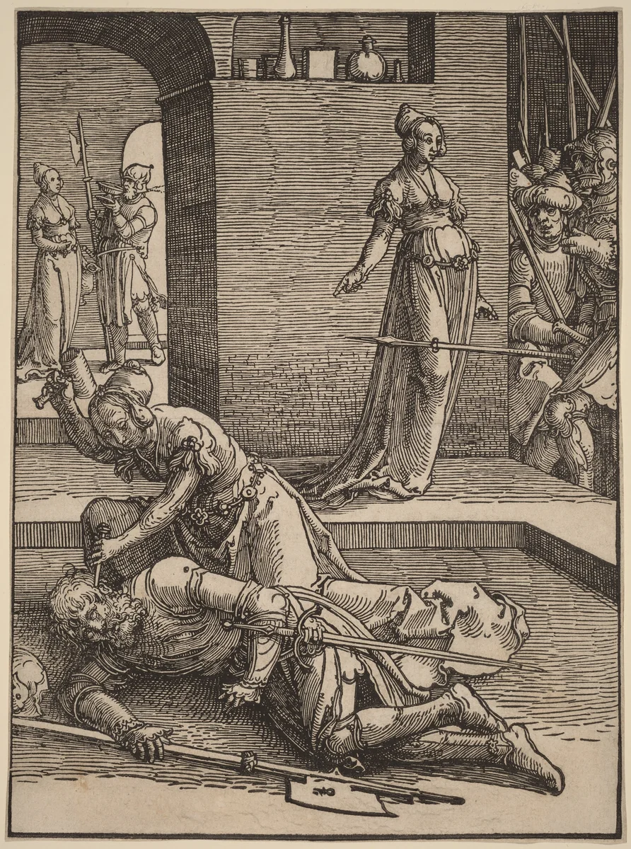 Jael Killing Sisera by Lucas van Leyden, print, 1516-1519
