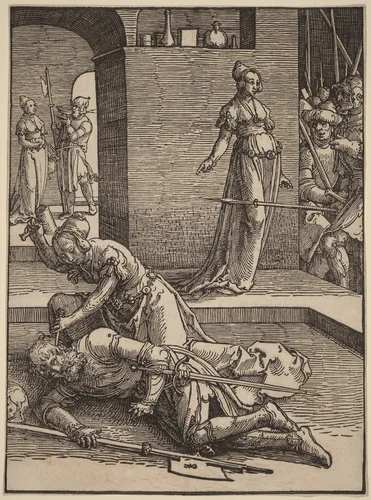 Jael Killing Sisera by Lucas van Leyden, print, 1516-1519