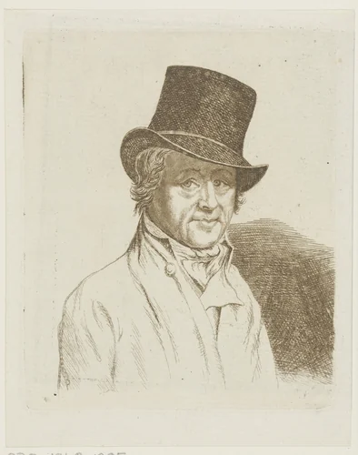 Portret van Wouterus de Nooy by Ernst Willem Jan Bagelaar, print, 1798-1826
