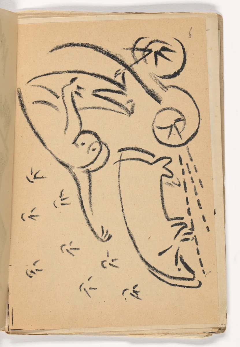 Plate (folio 7) from Vzorval' (Explodity) by Nikolai Kul'bin, illustrated book, 1913