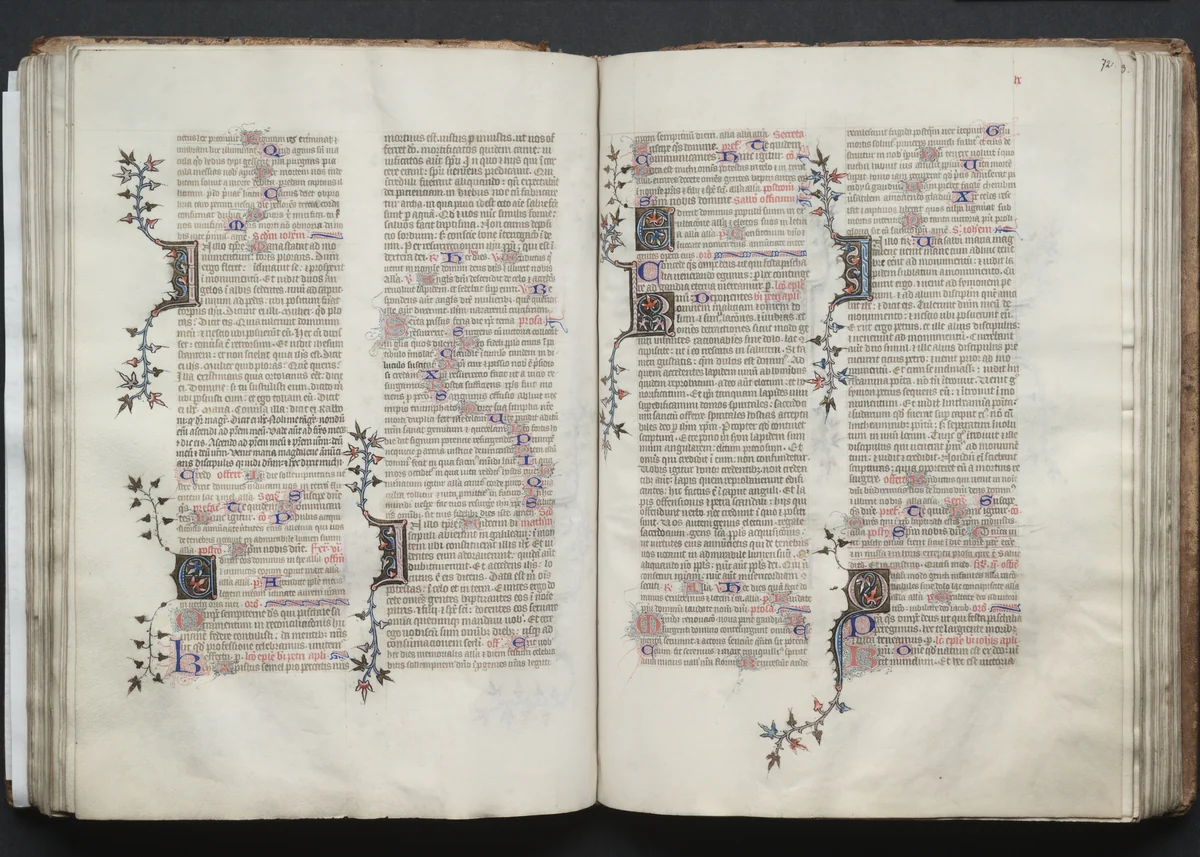 The Gotha Missal: Fol. 71v, Text by Master of the Boqueteaux, book, 1370-1380