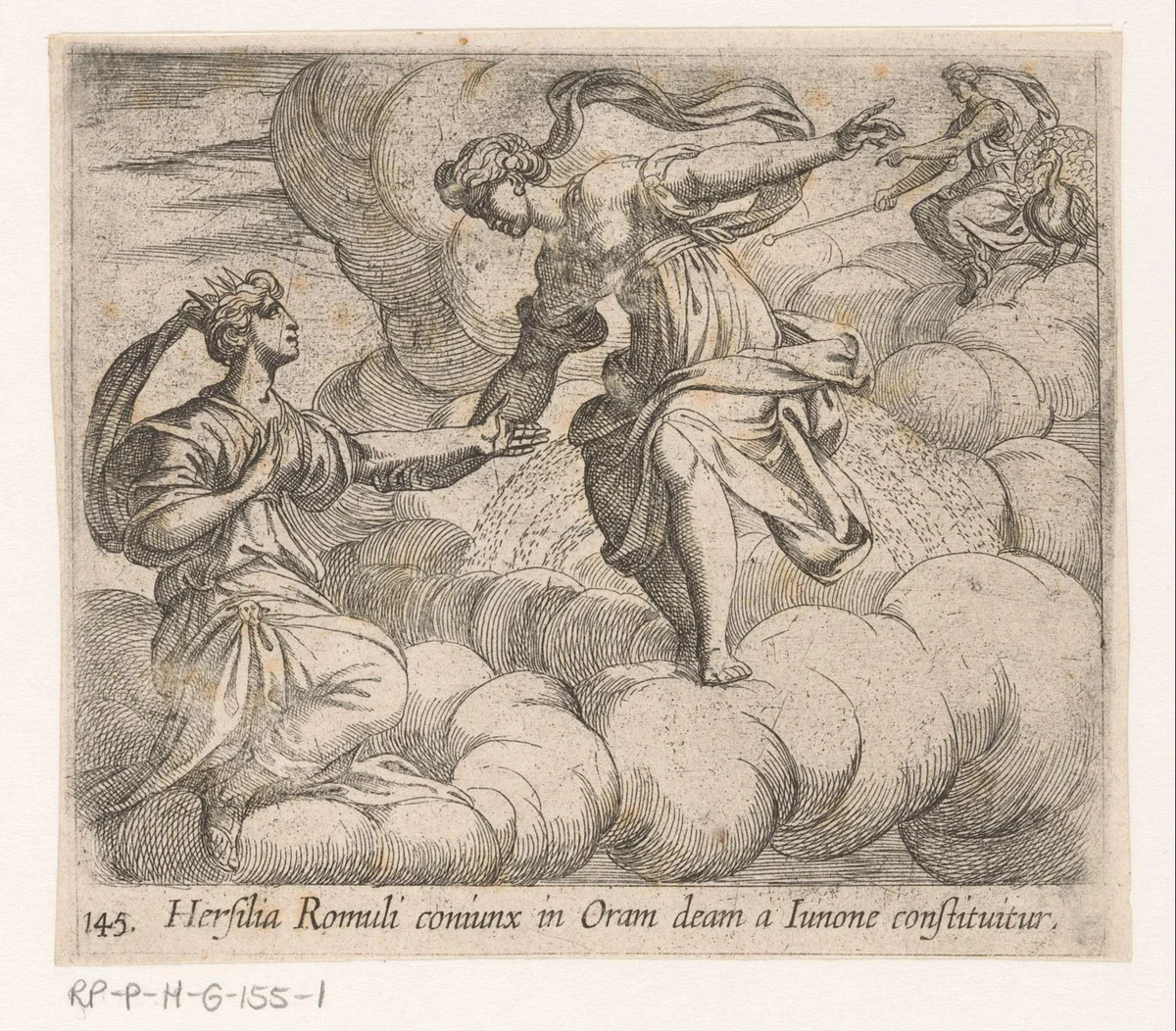 Hersilia ten hemel genomen by Antonio Tempesta, print, 1606-1638