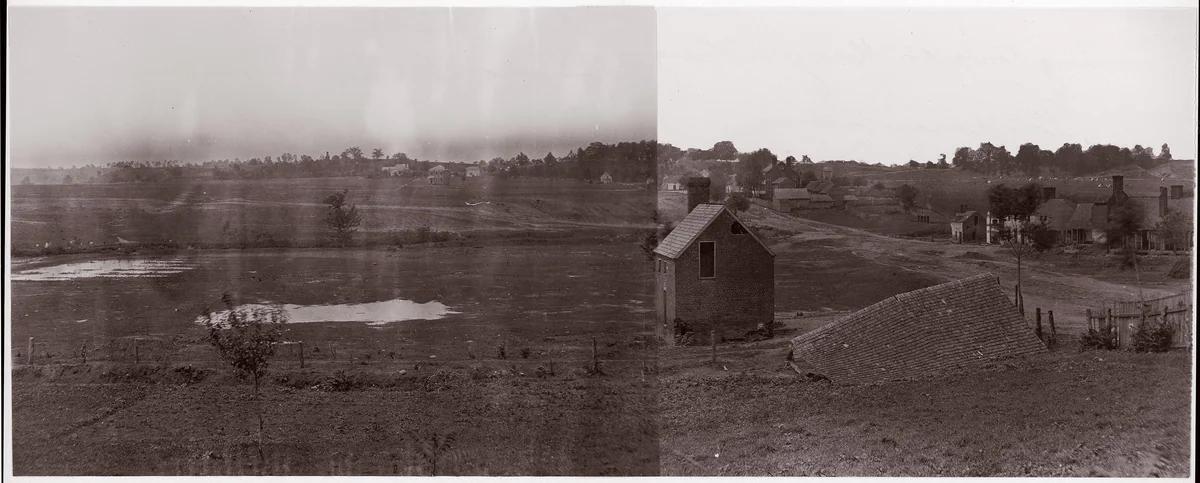 [Looking Toward Marye's Heights, Fredericksburg] by Andrew Joseph Russell, photograph, 1864