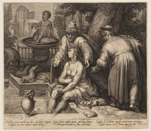 Susanna and the Elders by Jan Saenredam
Cornelis van Haarlem, print, 1602