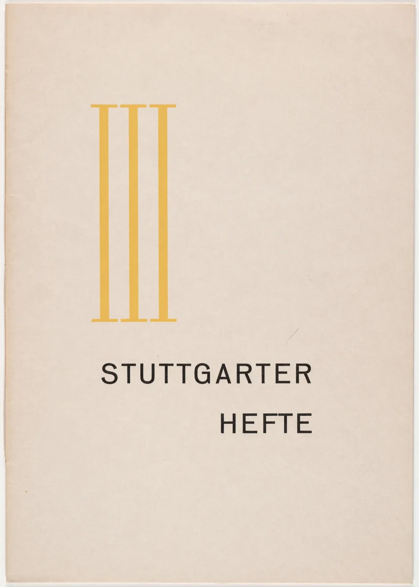 Stuttgarter Hefte III by Unknown Artist, design, 1926