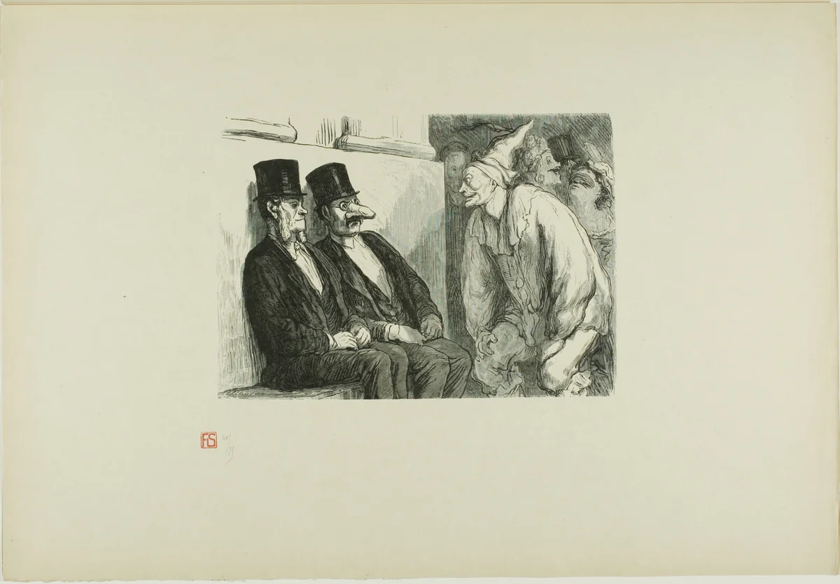 The Opera Ball: You are having too much fun! by Honoré-Victorin Daumier, print, 1868