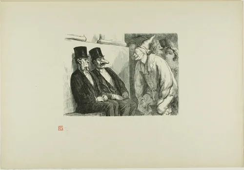 The Opera Ball: You are having too much fun! by Honoré-Victorin Daumier, print, 1868