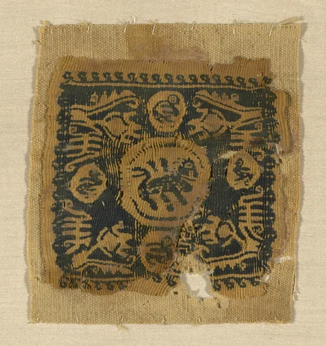 Square Panel by Coptic Egypt, textile, 401-600