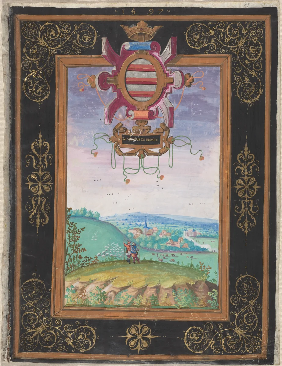 Le Villaige de Brimeu by Adrien Montigny, drawing, 1500-1600