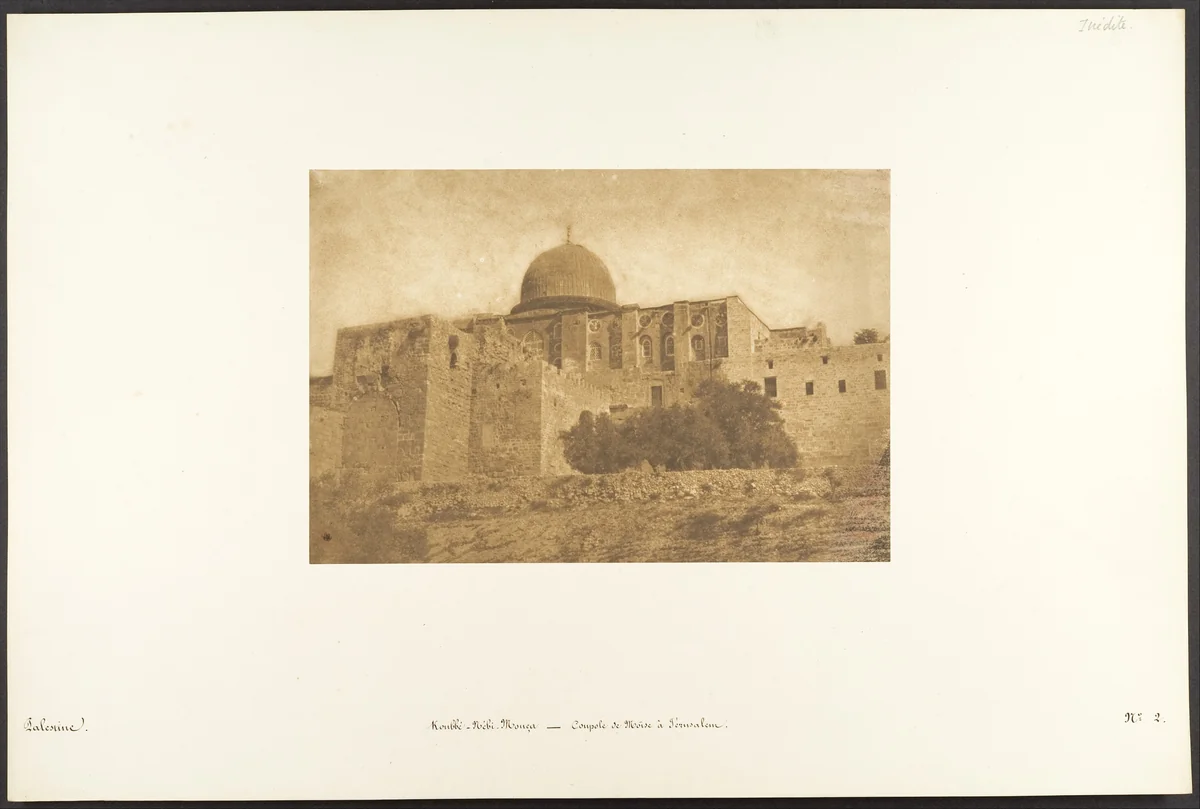 Koubbé-Nébi-Mouça - Coupole de Moïse à Jérusalem by Maxime Du Camp, photograph, 1850