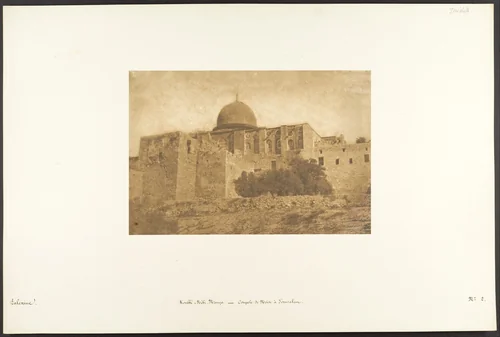 Koubbé-Nébi-Mouça - Coupole de Moïse à Jérusalem by Maxime Du Camp, photograph, 1850
