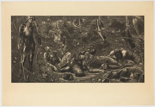 The Legend of the Briar Rose - The Prince Enters the Briar Wood by Sir Edward Burne-Jones, print, 1892