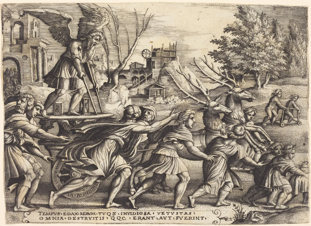 The Triumph of Time by Georg Pencz, print, 1534-1544