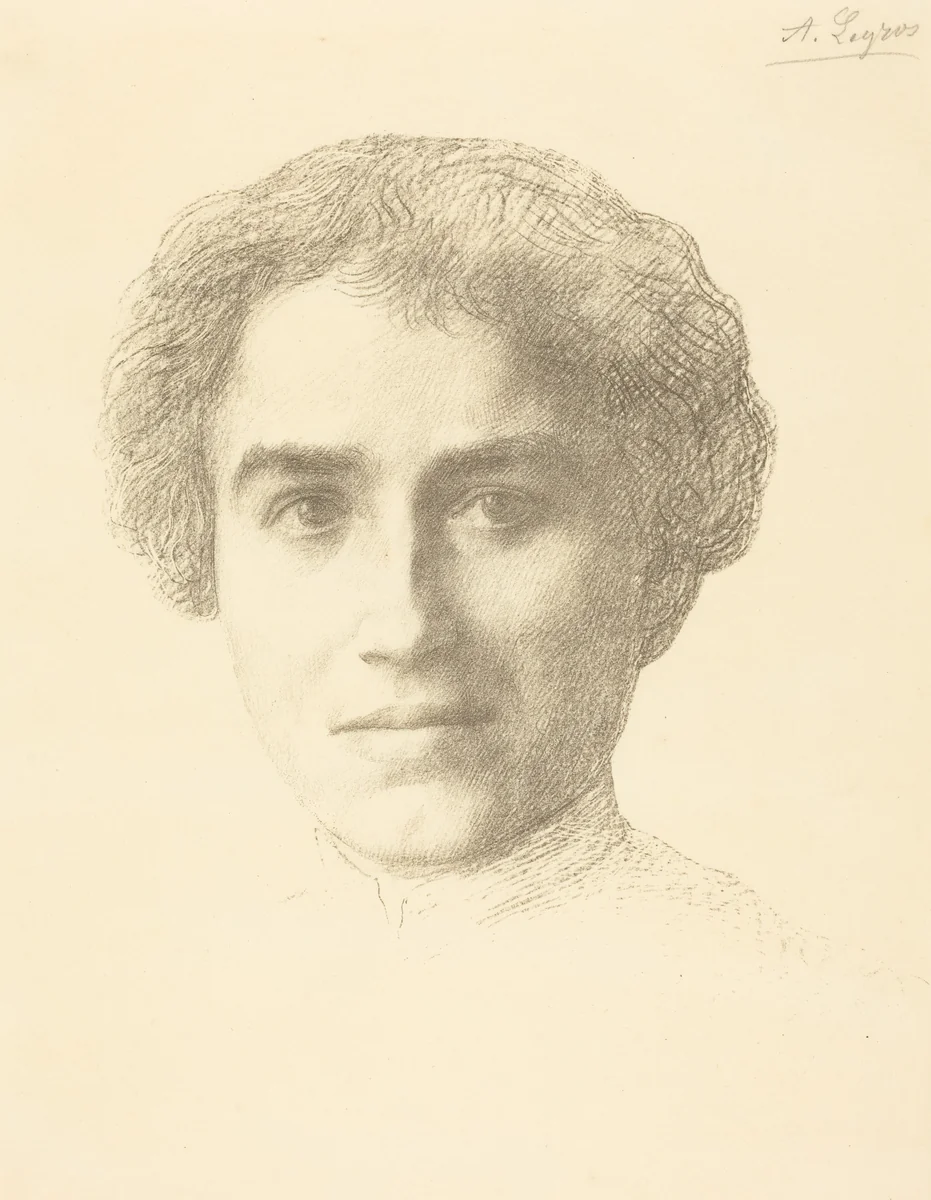 Mlle. Simpson by Alphonse Legros, print, 1837-1911