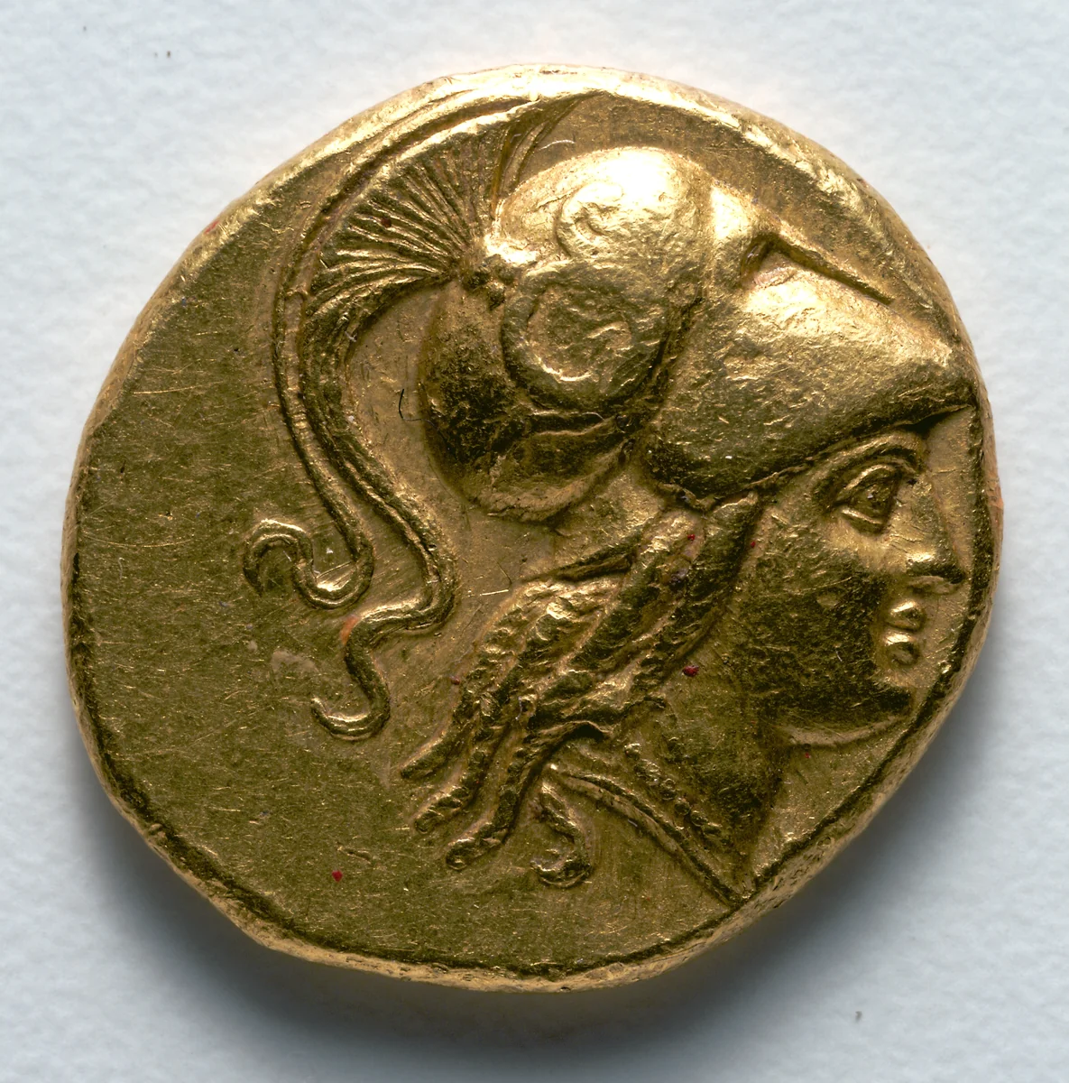 Stater: Head of Athena (obverse) by Unknown, metalwork, -325--312
