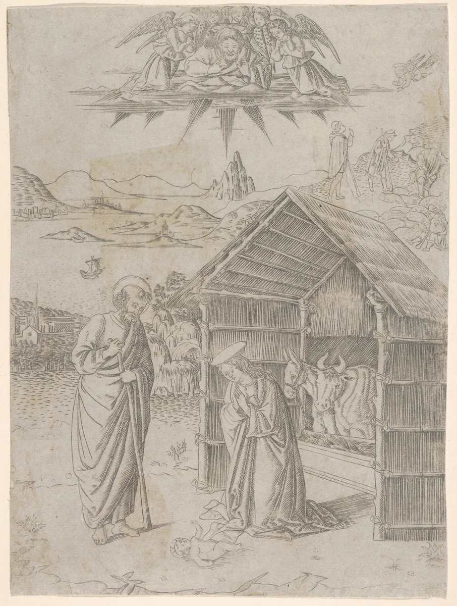 The Nativity, from "Life of the Virgin and Christ" by Francesco Rosselli, print, 1490-1500