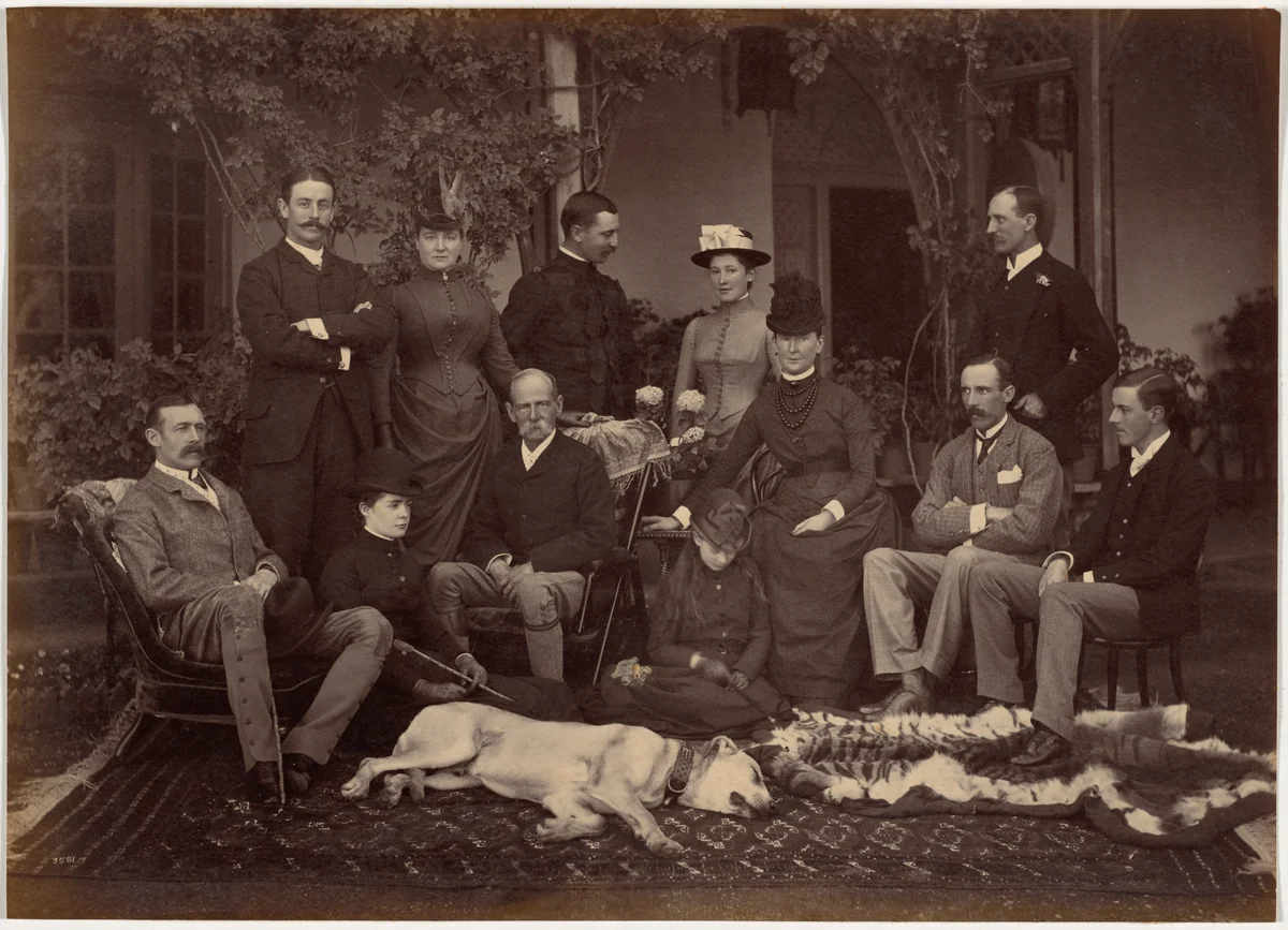 His Eminence Commander in Chief and Party, Shimla by Raja Deen Dayal, photograph, 1887