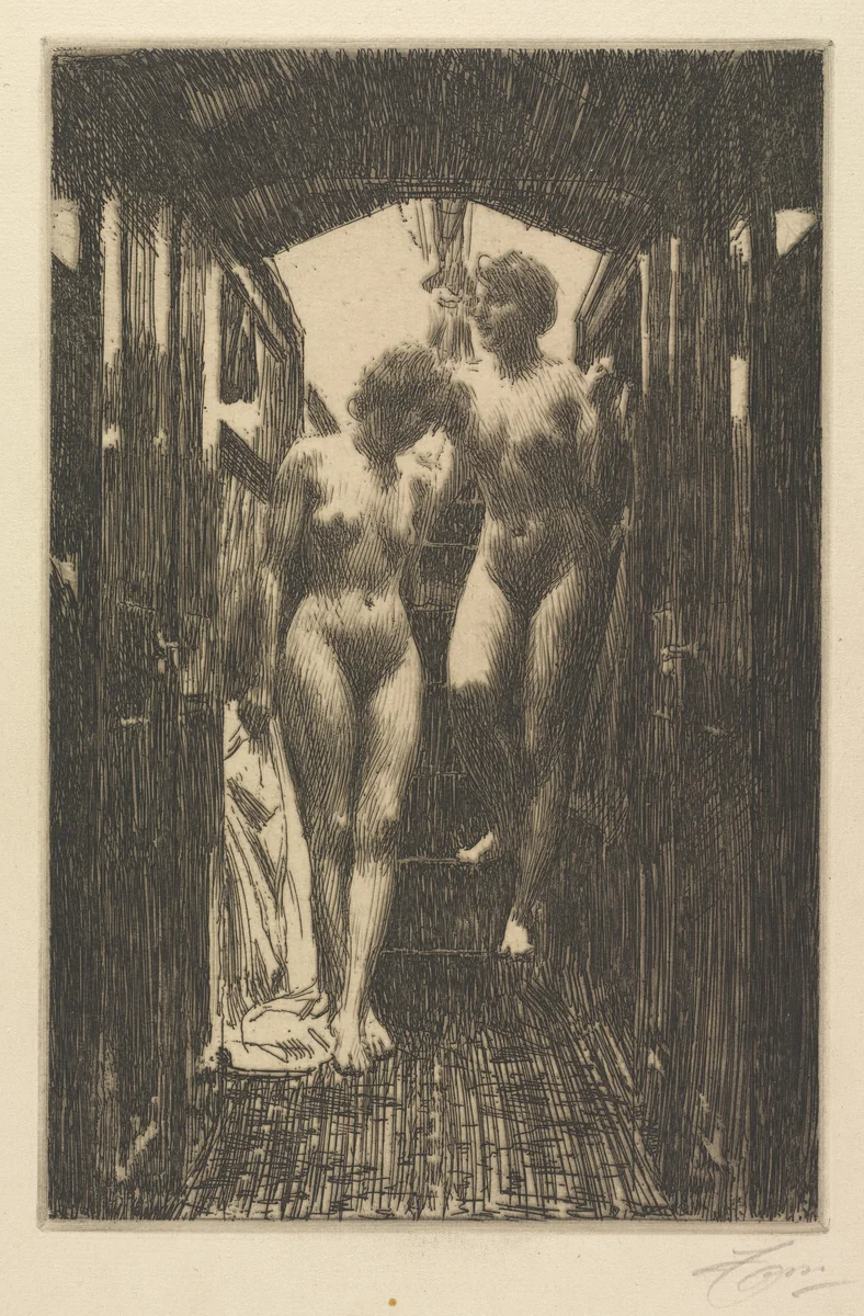 Cabin by Anders Zorn, print, 1917
