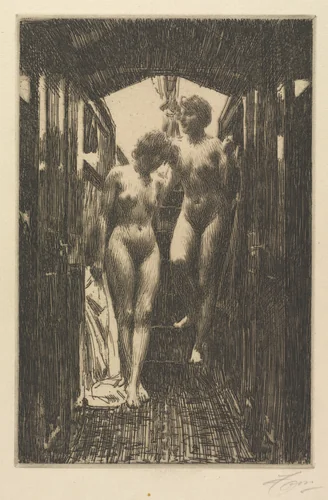 Cabin by Anders Zorn, print, 1917