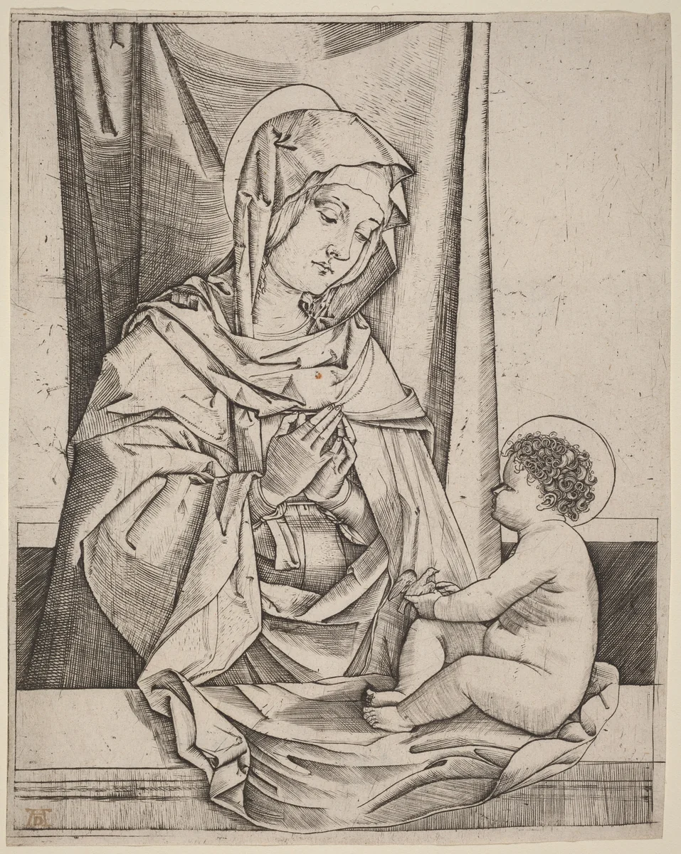 The Virgin and Child by Benedetto Montagna, print, 1502