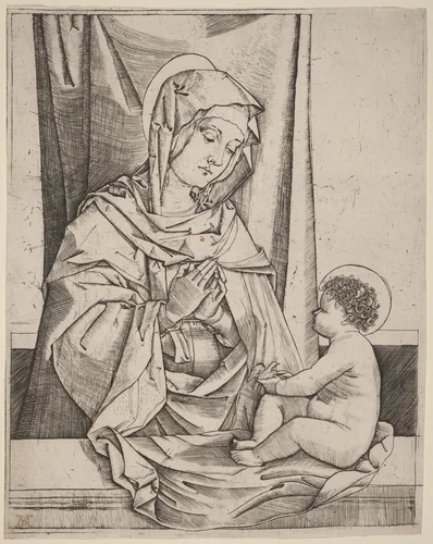 The Virgin and Child by Benedetto Montagna, print, 1502