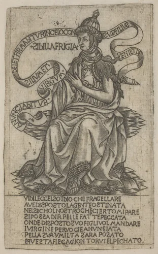 Phrygian Sibyl by Baccio Baldini, print, 1400-1449