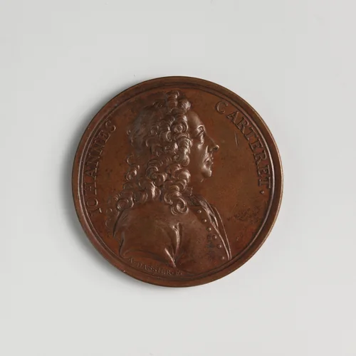 John Carteret, 2nd Earl of Granville (1690–1763) by Jacques-Antoine Dassier, metalwork, 1744