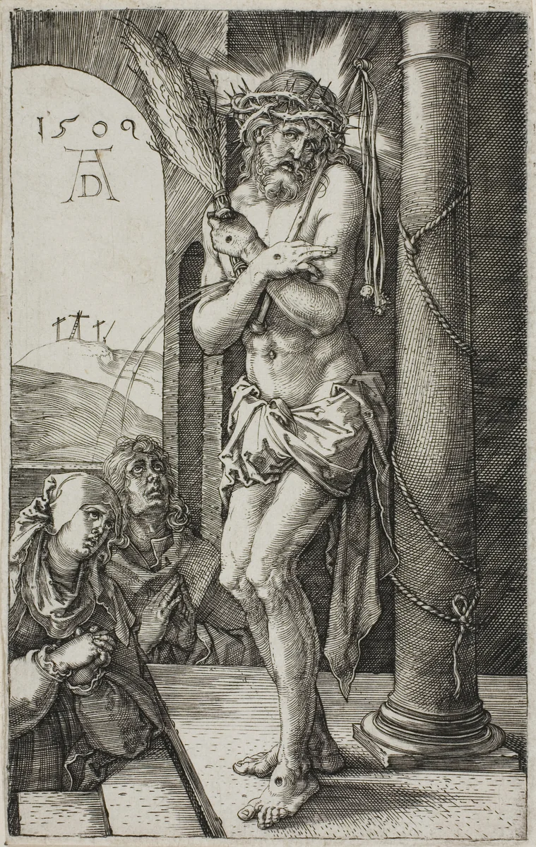 Man of Sorrows by the Column, frontispiece from The Engraved Passion, by Albrecht Dürer, print, 1509
