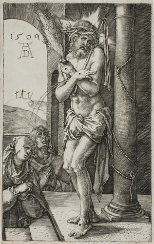 Man of Sorrows by the Column, frontispiece from The Engraved Passion, by Albrecht Dürer, print, 1509